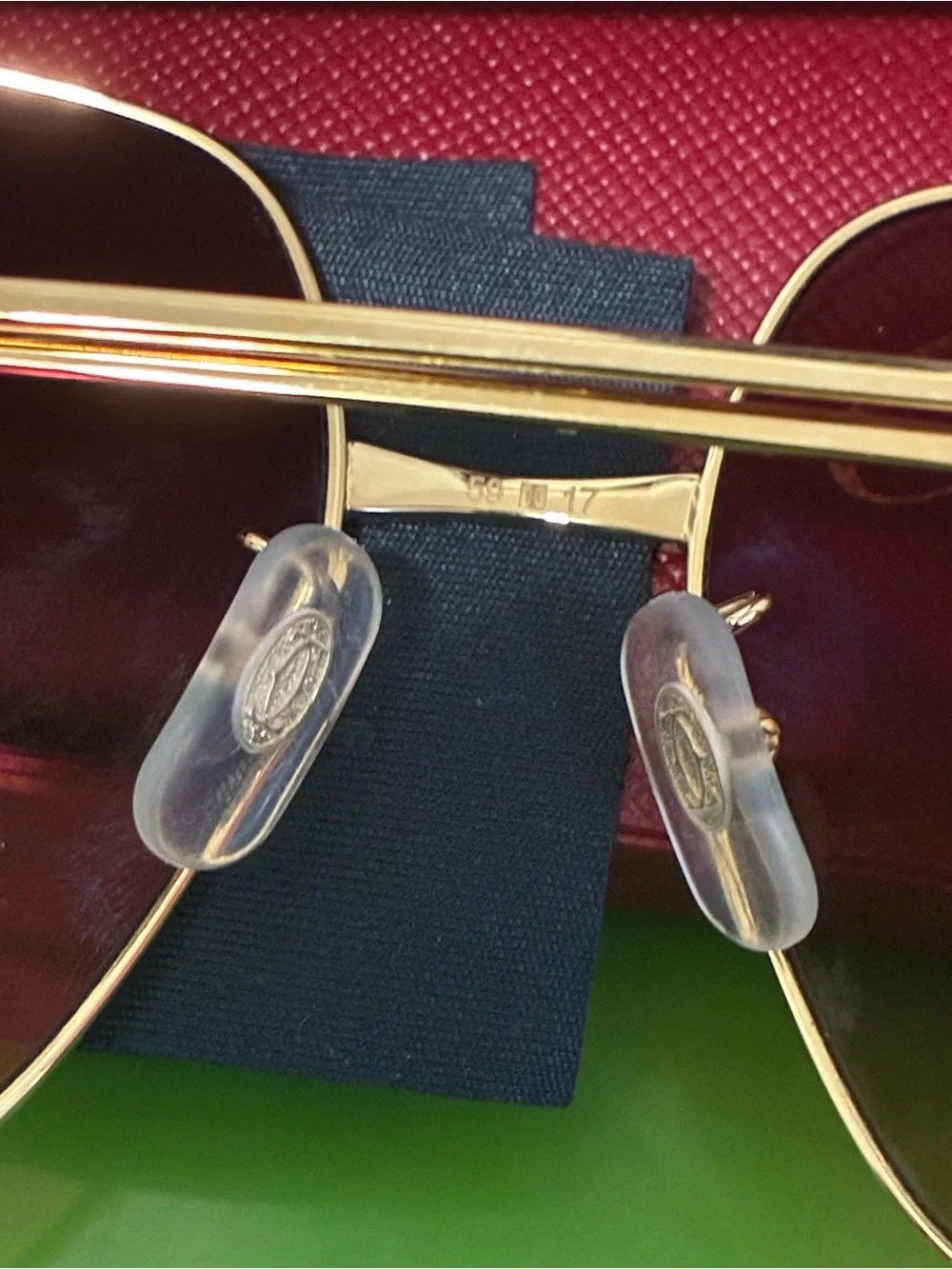 AUTHENTIC Cartier  unisex  Gold Frame Brown Lens Pilot Sunglasses love